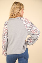 Load image into Gallery viewer, VERY J Printed Long Sleeve Round Neck Knit Top