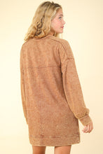 Load image into Gallery viewer, VERY J Mineral Washed Oversized Sweatshirt Mini Dress