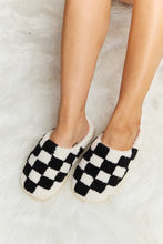 Load image into Gallery viewer, Melody Checkered Print Plush Slide Slippers