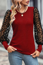 Load image into Gallery viewer, Round Neck Lantern Sleeve Blouse