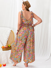 Load image into Gallery viewer, Plus Size Printed Wide Leg Sleeveless Jumpsuit