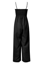 Load image into Gallery viewer, Smocked Spaghetti Strap Wide Leg Jumpsuit