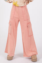 Load image into Gallery viewer, SAGE + FIG Knit Terry Mineral Wash Wide Leg Pants