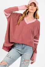 Load image into Gallery viewer, SAGE + FIG Mineral Wash Side Slit Contrast T-Shirt