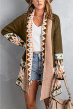 Load image into Gallery viewer, Geometric Open Front Long Sleeve Cardigan