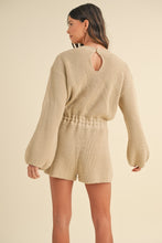 Load image into Gallery viewer, MABLE Round Neck Long Sleeve Sweater Romper