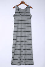 Load image into Gallery viewer, Striped Slit Sleeveless Maxi Dress