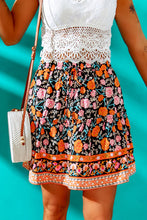 Load image into Gallery viewer, Bohemian Drawstring A-Line High Waist Mini Skirt