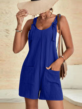 Load image into Gallery viewer, Full Size Scoop Neck Romper with Pockets