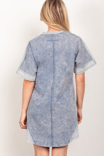 Load image into Gallery viewer, VERY J Short Sleeve V-Neck Tee Dress