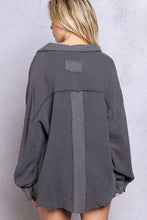 Load image into Gallery viewer, POL Texture Half Button Long Sleeve Top