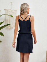 Load image into Gallery viewer, Eyelet Scoop Neck Sleeveless Dress