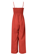 Load image into Gallery viewer, Smocked Spaghetti Strap Wide Leg Jumpsuit