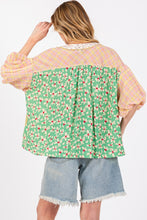 Load image into Gallery viewer, SAGE + FIG Color Block Bubble Sleeve Top