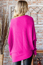 Load image into Gallery viewer, First Love Full Size Asymmetrical Hem Dolman Sleeve Sweater