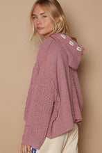 Load image into Gallery viewer, POL Cable Knit Hooded Chenille Sweater