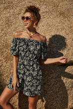 Load image into Gallery viewer, Printed Off-Shoulder Short Sleeve Romper