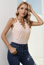 Load image into Gallery viewer, Lace Double Spaghetti Strap Cami Top