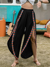 Load image into Gallery viewer, Slit Elastic Waist Wide Leg Pants