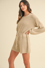 Load image into Gallery viewer, MABLE Round Neck Long Sleeve Sweater Romper