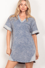 Load image into Gallery viewer, VERY J Short Sleeve V-Neck Tee Dress