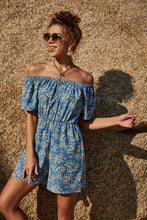 Load image into Gallery viewer, Printed Off-Shoulder Short Sleeve Romper