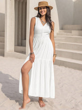 Load image into Gallery viewer, Slit V-Neck Sleeveless Dress