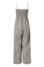 Load image into Gallery viewer, Smocked Spaghetti Strap Wide Leg Jumpsuit