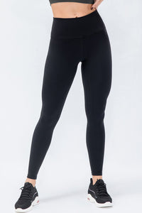 Elastic Waistband Ankle-Length Yoga Leggings