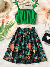 Load image into Gallery viewer, Layered Cami and Floral Skirt Set