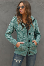 Load image into Gallery viewer, Cable-Knit Fleece Lining Button-Up Hooded Cardigan