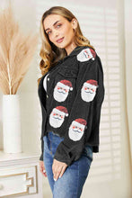 Load image into Gallery viewer, Santa Sequin Raw Hem Jacket