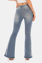 Load image into Gallery viewer, Full Size Flower Embroidery Wide Leg Jeans