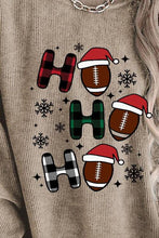 Load image into Gallery viewer, HO HO HO Graphic Ribbed Sweatshirt