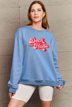 Load image into Gallery viewer, Simply Love Full Size DECK THE HALLS Graphic Sweatshirt