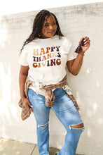 Load image into Gallery viewer, Simply Love Full Size HAPPY THANKS GIVING Short Sleeve T-Shirt