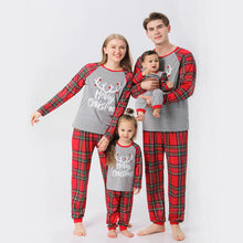 Load image into Gallery viewer, Men MERRY CHRISTMAS Graphic Top and Plaid Pants Set
