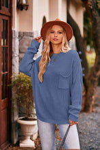 Load image into Gallery viewer, Round Neck Sweater with Pocket