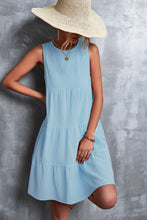 Load image into Gallery viewer, Sleeveless Round Neck Tiered Dress
