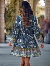 Load image into Gallery viewer, Bohemian V-Neck Long Sleeve Dress