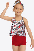 Load image into Gallery viewer, Floral Crisscross Cami and Shorts Swim Set