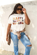 Load image into Gallery viewer, Simply Love Full Size HAPPY THANKS GIVING Short Sleeve T-Shirt