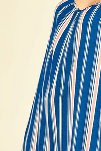 Sleeveless Stripe Printed Jumpsuit