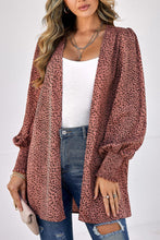 Load image into Gallery viewer, Leopard Print Balloon Sleeve Cardigan