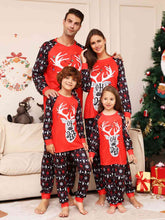 Load image into Gallery viewer, Full Size Reindeer Graphic Top and Pants Set