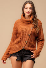 Load image into Gallery viewer, Honey Brown Turtle Neck Sweater