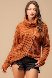Honey Brown Turtle Neck Sweater