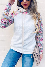 Load image into Gallery viewer, Floral Print Quilted Double Hoodie