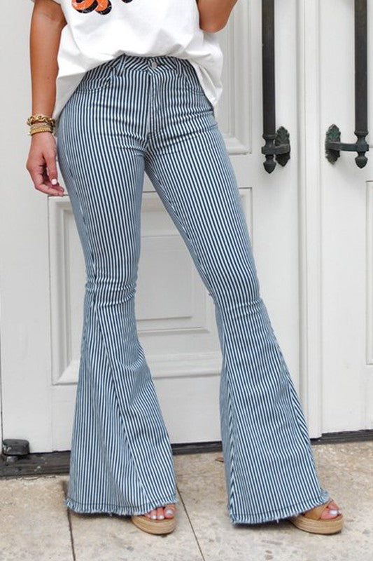 Mile High Pin Striped Bell pants Bottoms