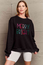 Load image into Gallery viewer, Simply Love Full Size MERRY AND BRIGHT Graphic Sweatshirt